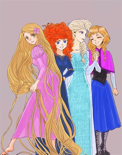 rapunzel anna|anna rapunzel merida elsa.